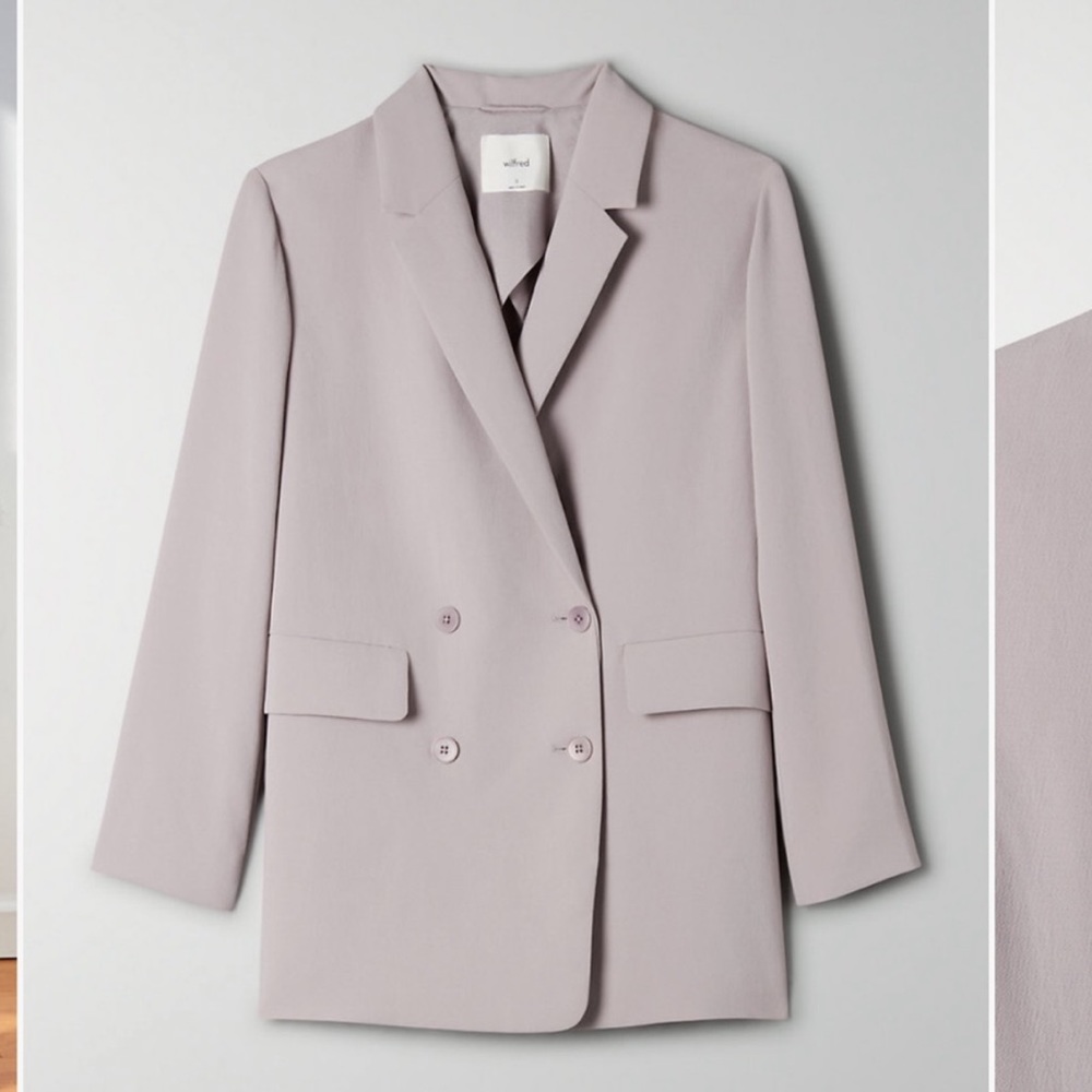 NWT Aritzia Wilfred Cherrelle Blazer in Limited Edition Color Gull Grey